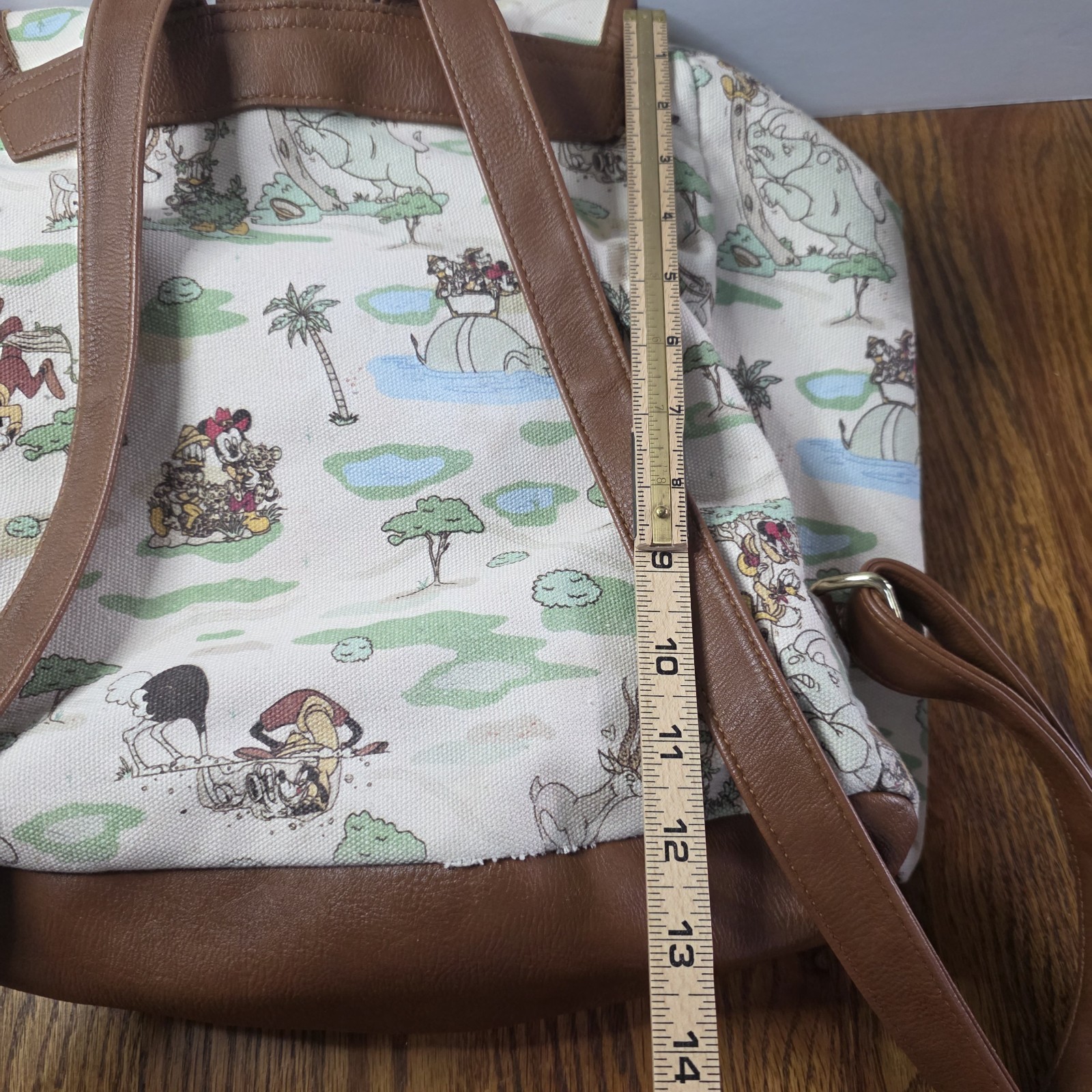 Loungefly Disney Mickey Mouse Minnie Goofy Safari Backpack Rucksack Canvas Bag