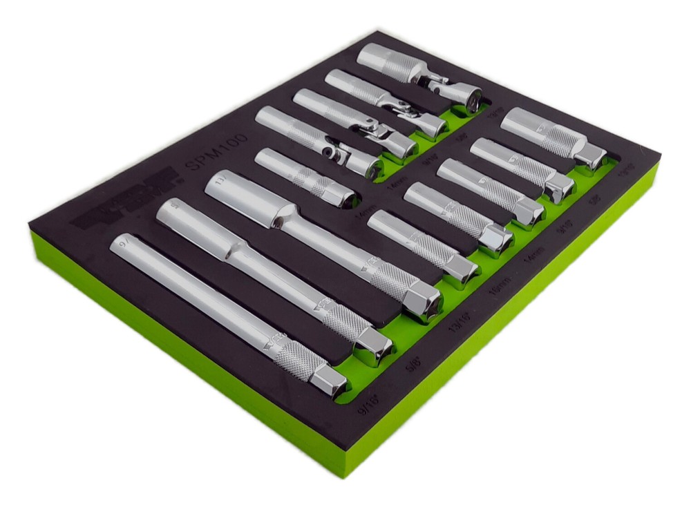 13 PC Spark Plug Sockets Master Set Std, Extra Deep, Universal, Thin, Vim SPM100
