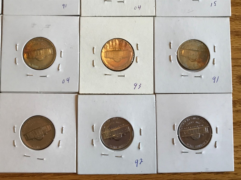 toned Jefferson Nickels