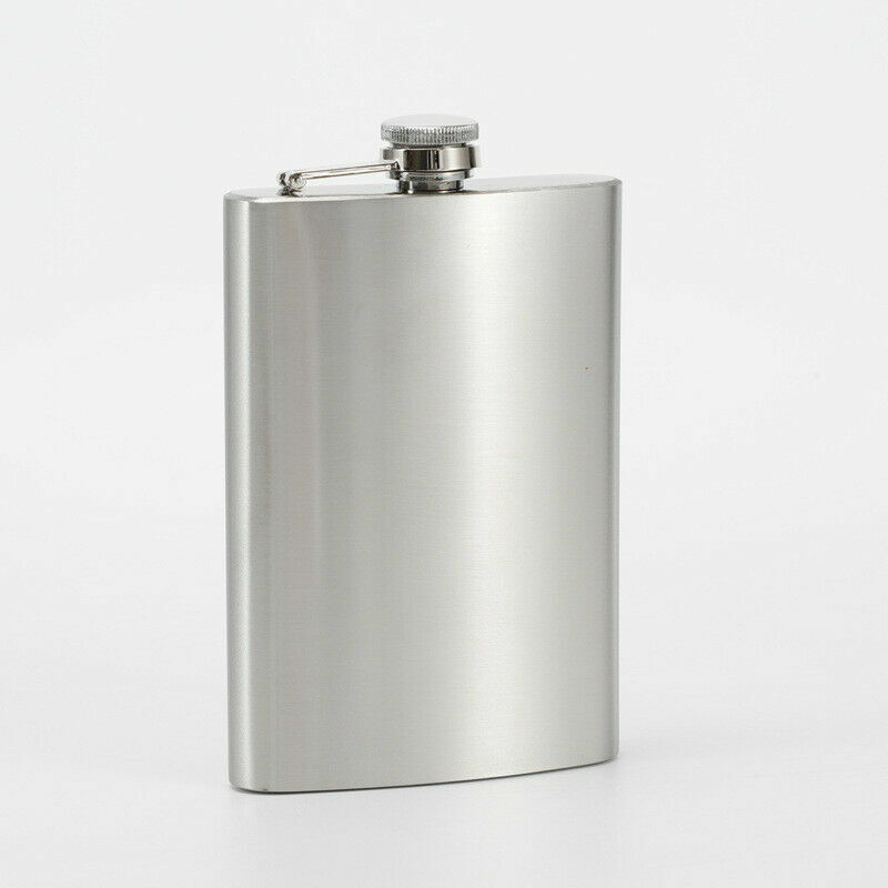 2 Pack 7/10 oz Liquor Pocket Hip Flask Stainless Steel Whiskey Screw Cap Flagon