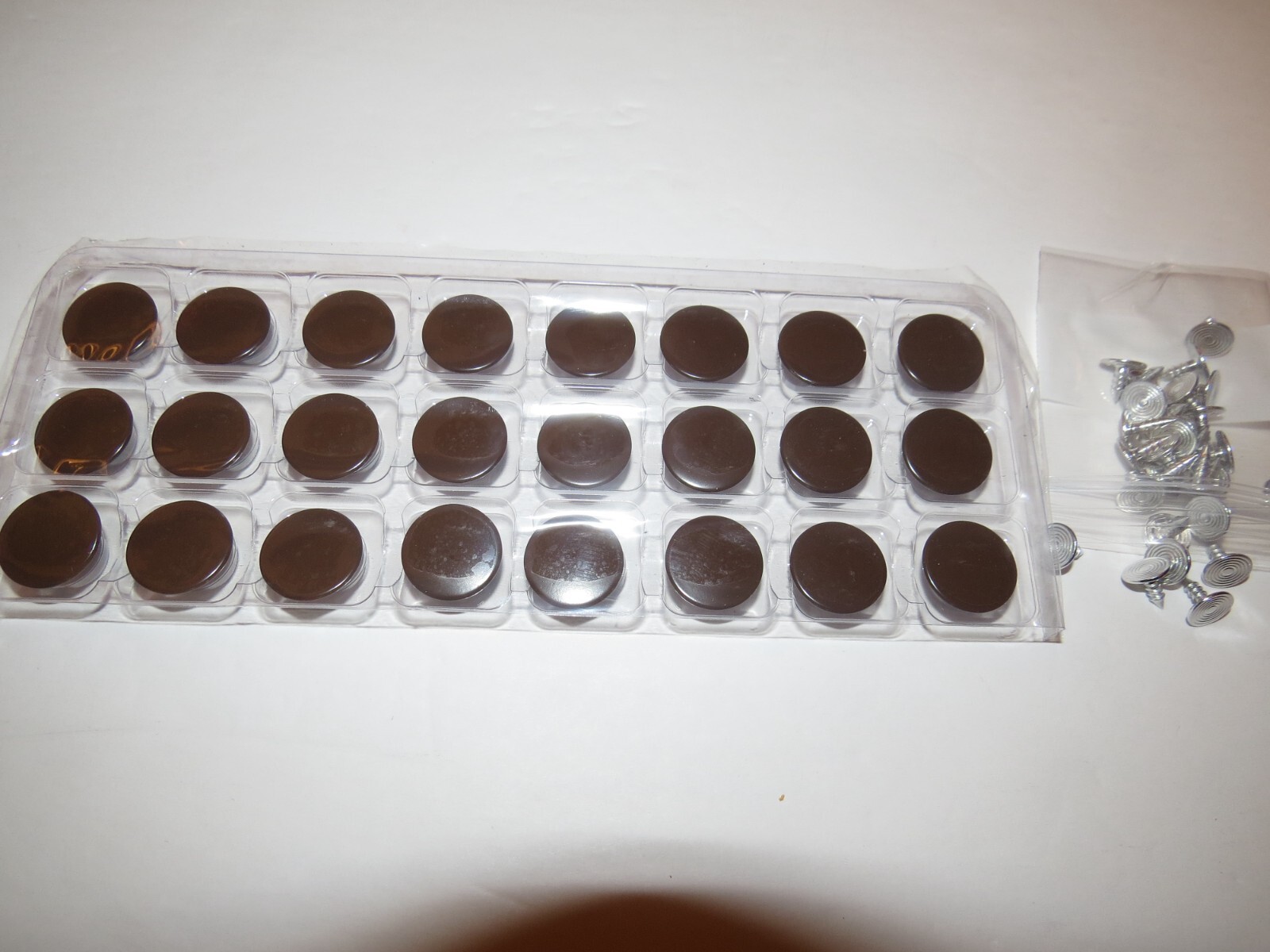 Men's Suspenders with No Sew Brown Metal Buttons for Button on Leather Ears