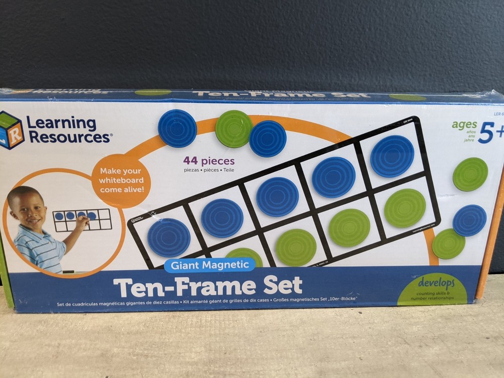 Lakeshore Learning TEN-FRAME SET Math Teaching Counting Resources Giant Magnetic
