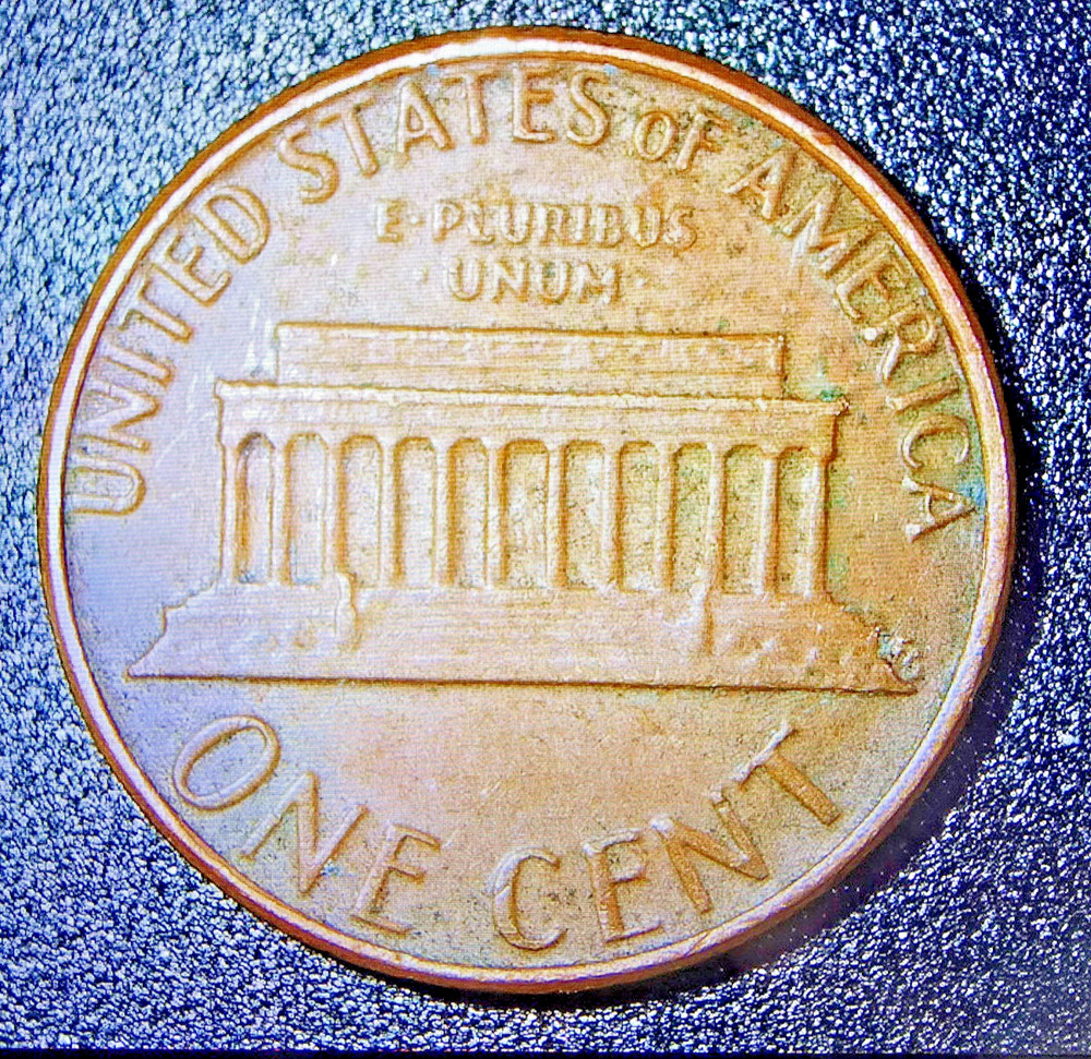 NM 1981 Lincoln Memorial Penny RD Obverse-Reverse Letters Errors