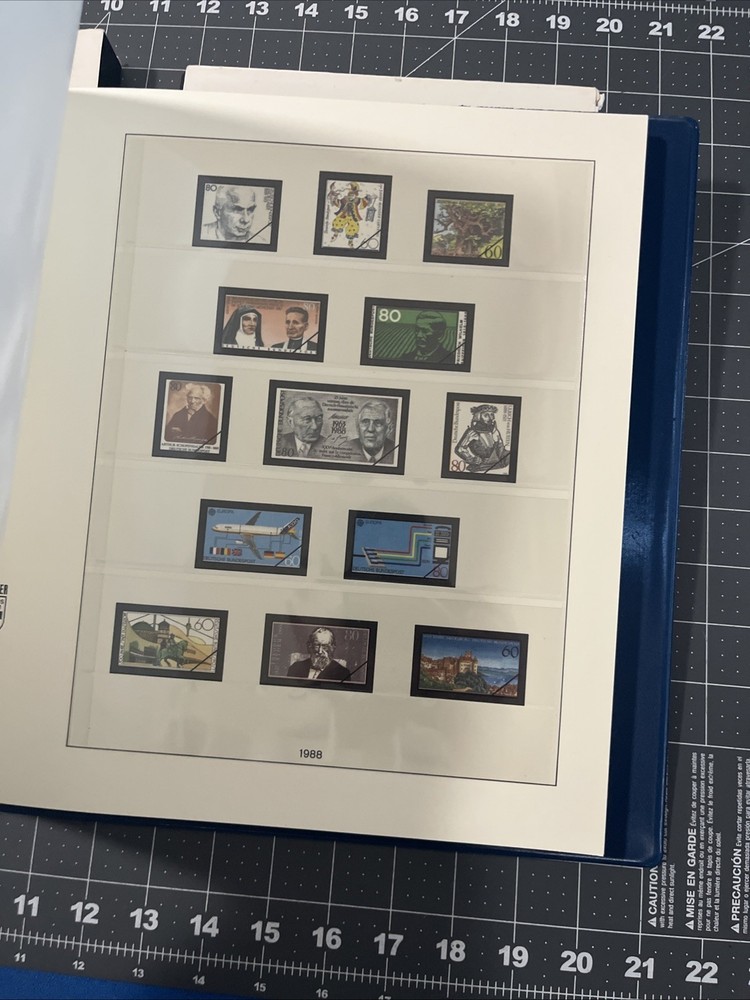 Lindner Binder / Dust Cover Specialty Stamp Album Pages Deutschland 1986-1991