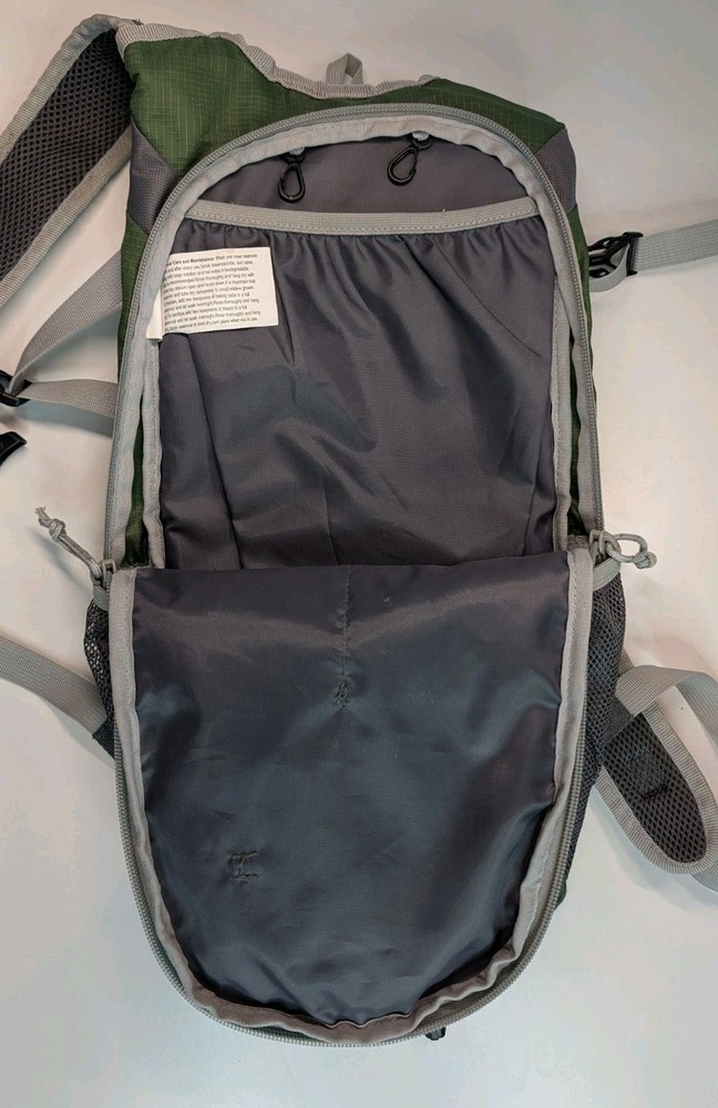Ridgeway by Kelty Hydration Pack Backpack Green Gray NO BLADDER Hiking Daypack