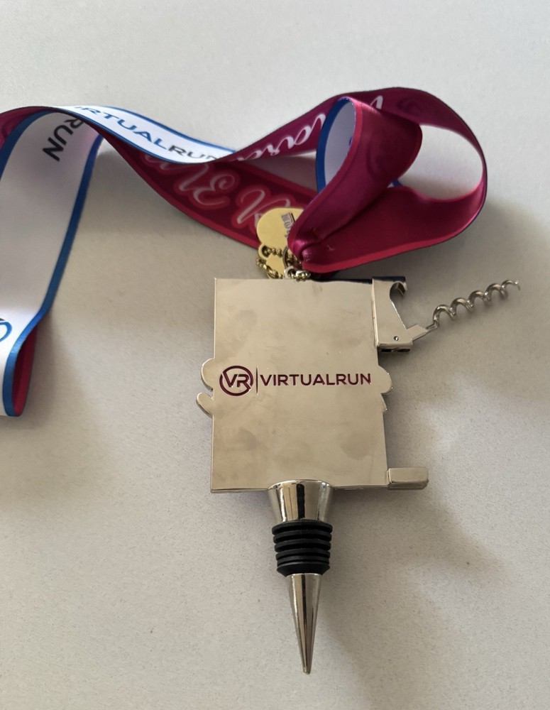 Run Now Wine Later Medal Virtual Run