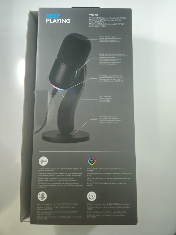 Logitech Yeti GX Wired Supercardioid Dynamic Microphone - Excellent Condition