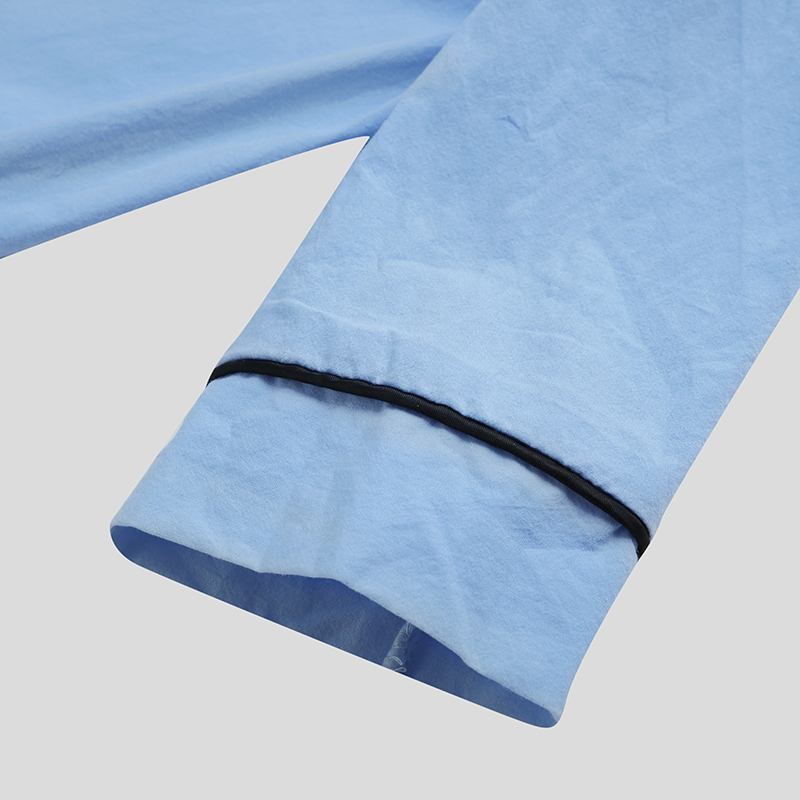 Men Cotton Nightshirt Long Sleeve Loose Long Sleep Shirt Pajamas Sleepwear Dress