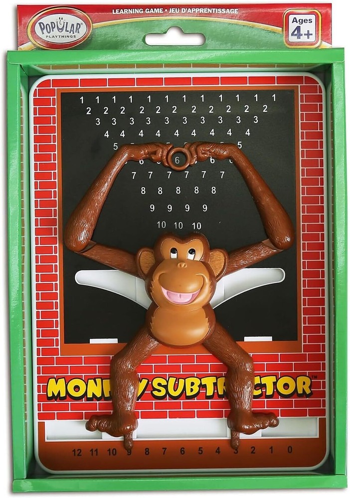 Popular Playthings Monkey Calculator Subtractor Chart Toy Educational Math Gift