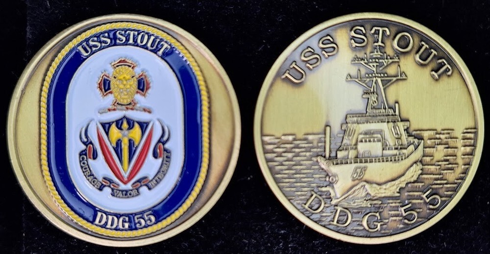DDG-55 USS STOUT - Navy Challenge Coin