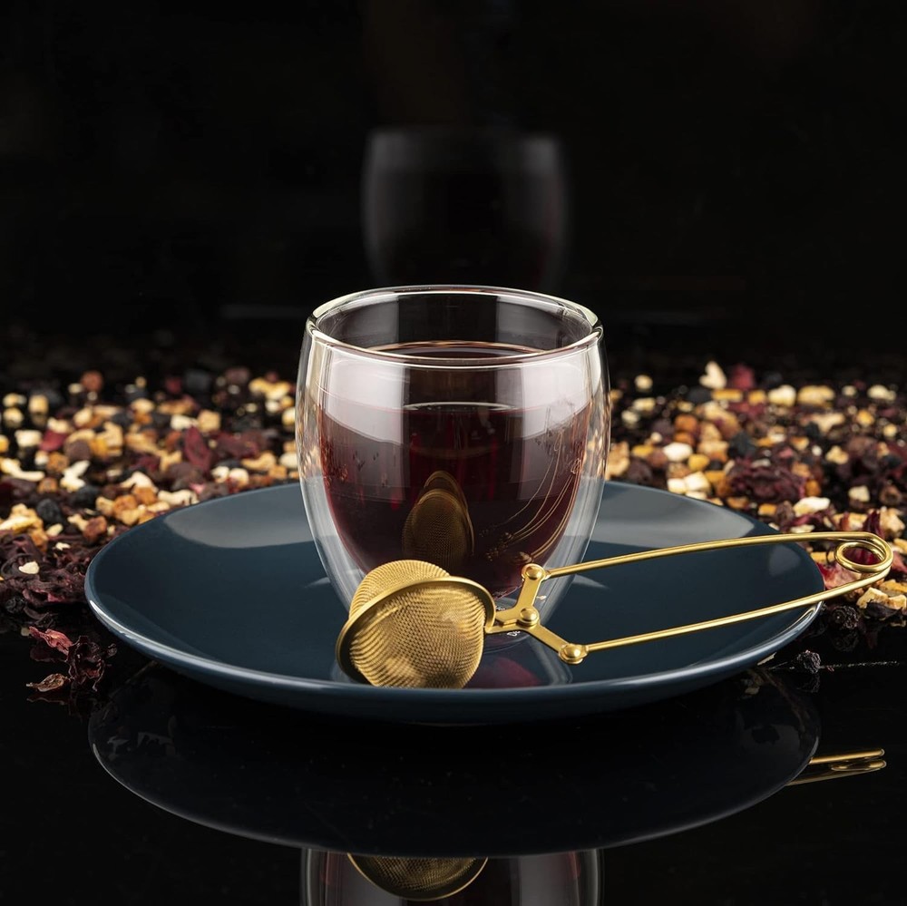Snap Ball Tea Strainer 3 Pack Tea Infuser with Handle Tea Mesh Infuser Snap Ball
