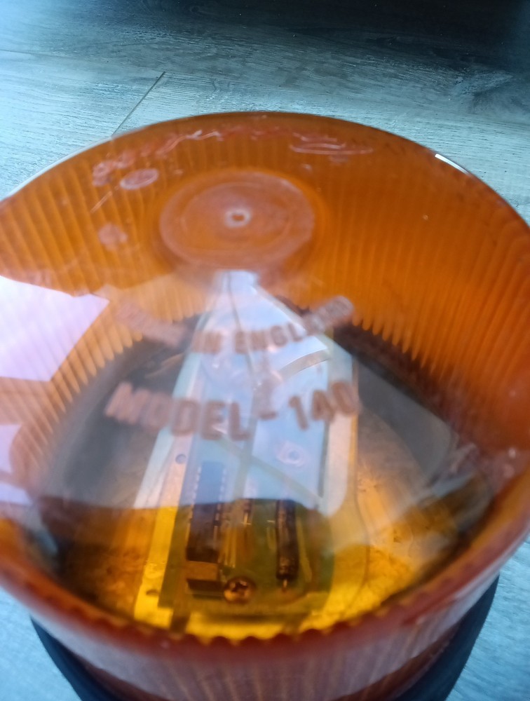 Rubbolite Amber Orange Beacon Light Model 140