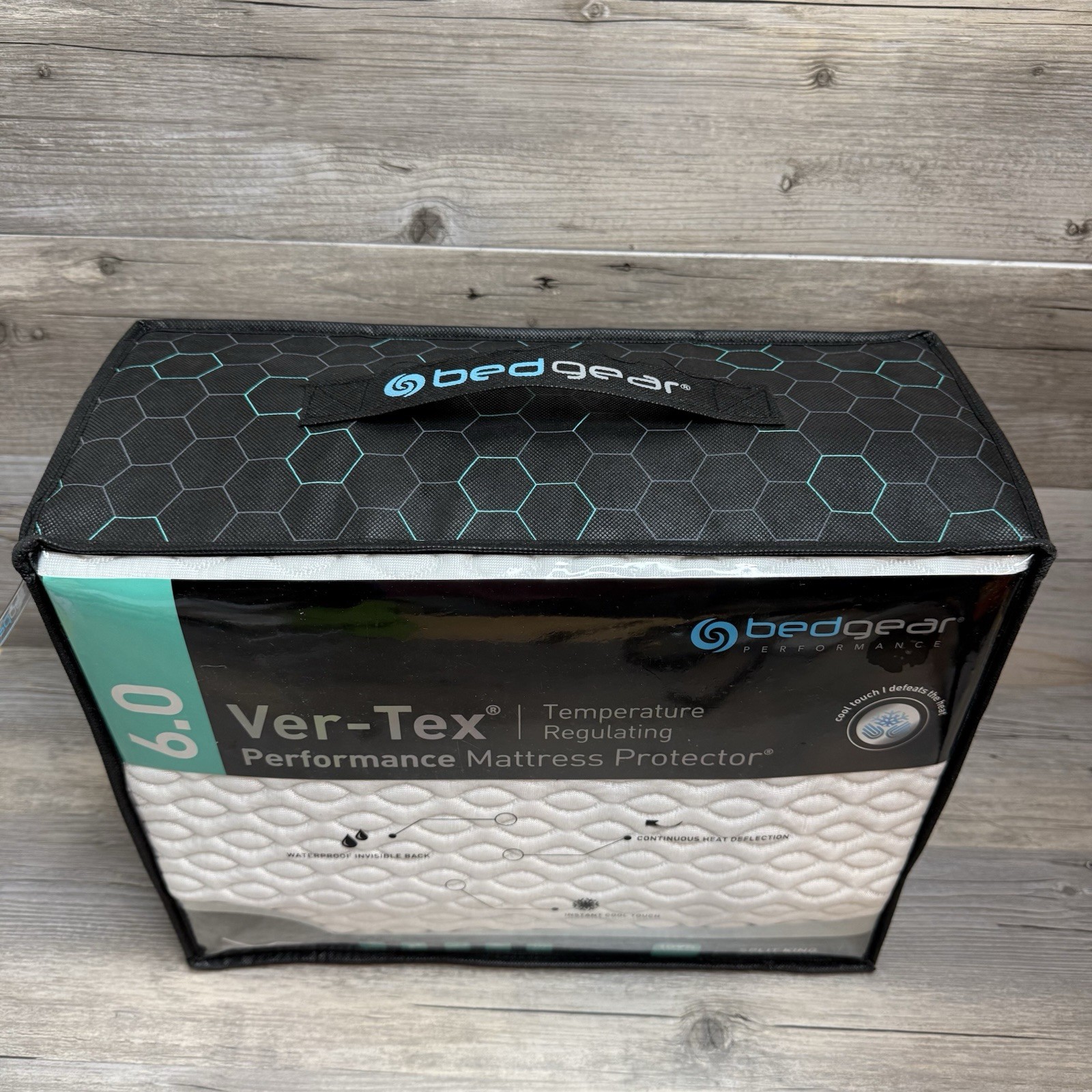 Bedgear Ver-Tex 6.0 Split King Performance Mattress Protector Cool Touch