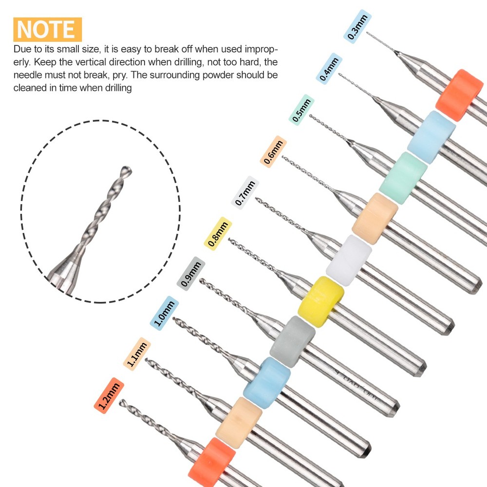 60PACK Mini Micro Hand Drill Bits Set Small Manual Keyless Chuck Pin Vise Rotary