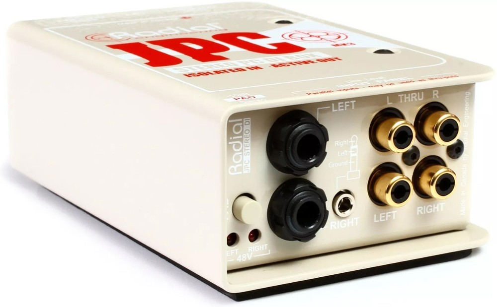 Radial JPC Computer Direct Box JPC Stereo inputs for computers and CD Players