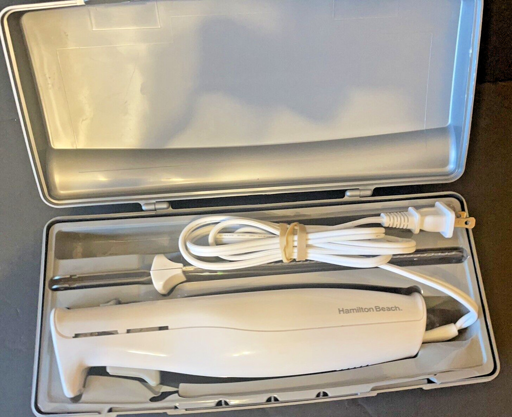 Hamilton Beach Electric Knife with White Case New