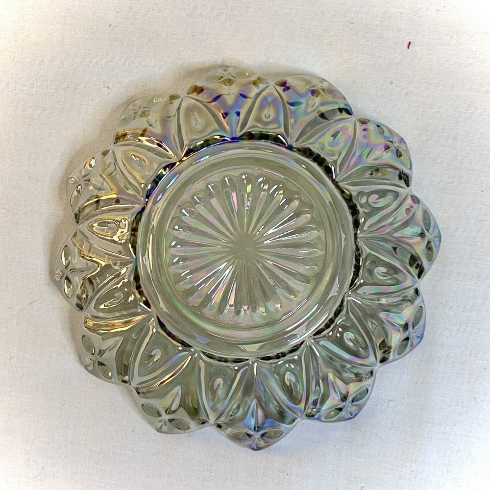 Iridescent Smoke Glass Saucers