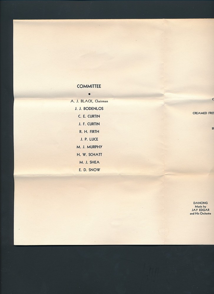 1932 New York Central Railroad Dinner Program (Hotel Commodore)