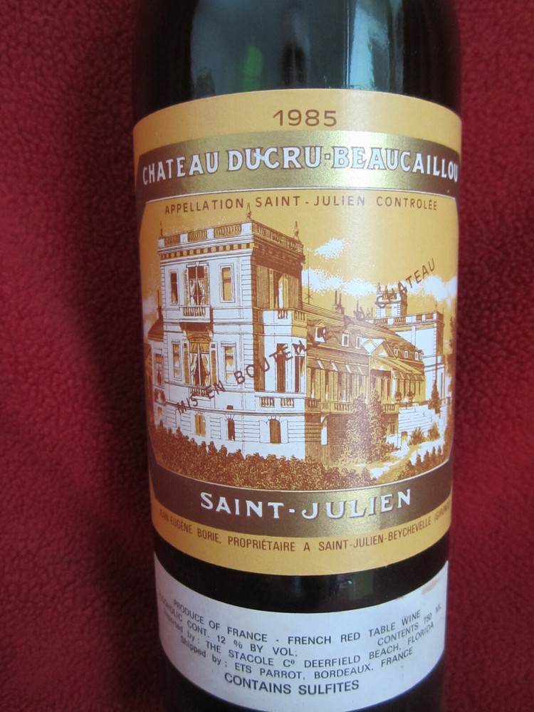 1985 Chateau Ducru-Beaucaillou Empty Wine Bottle no cork