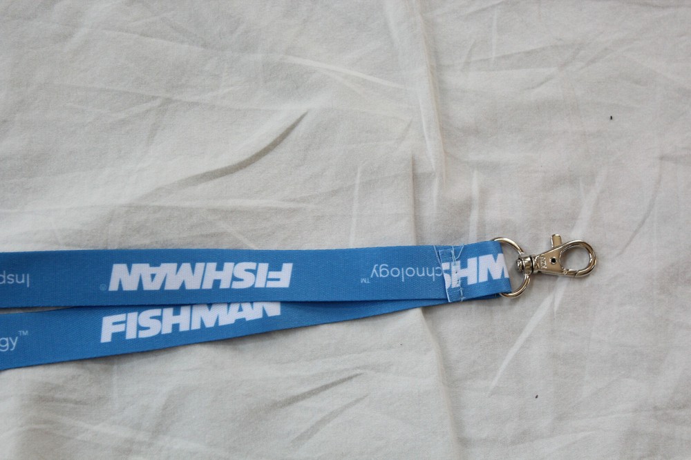 Fishman Pickups Brand Blue Lanyard Keychain