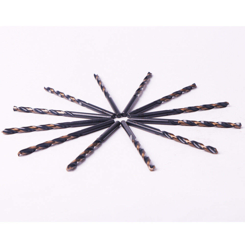 Drillforce 12PCS 17/64" Black Gold Drill Bit Set HSS Metal Woodworking Drill Bit