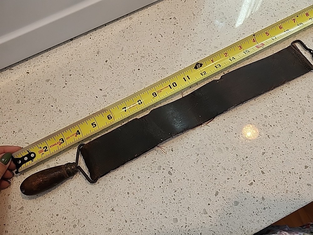 Vintage Antique Barber Strop Leather