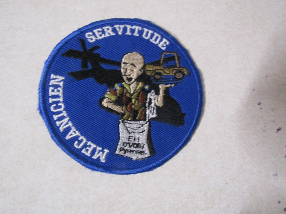 MILITARY PATCH FRENCH MECANICIEN SERVITUDE