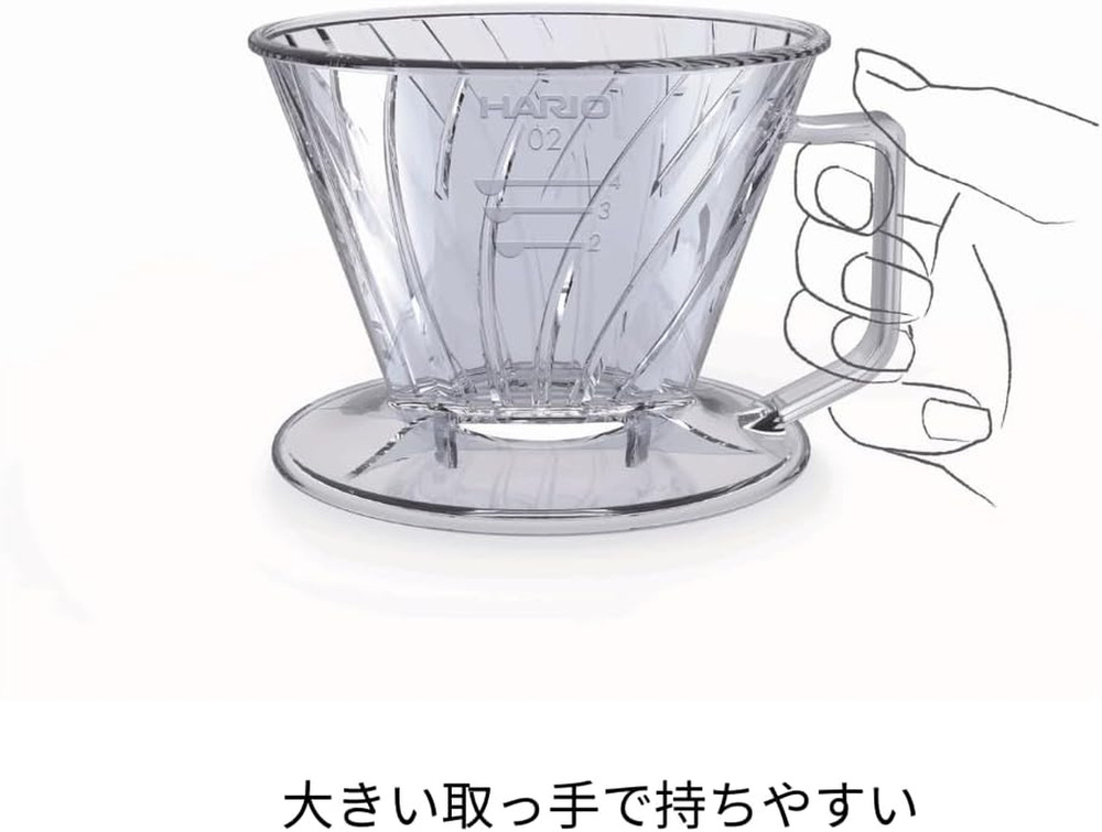 Pegasus Flat Bottom Dripper, Size 02, Clear