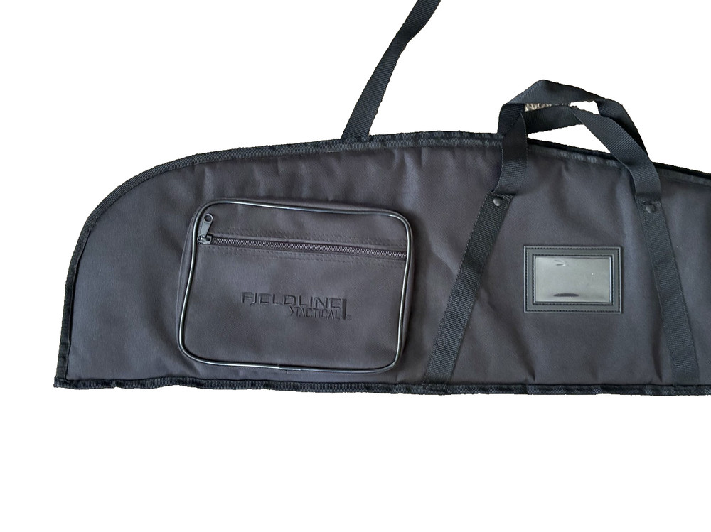 Fieldline Tactical Rifle Case 48” Length Black Pockets Shoulder Strap