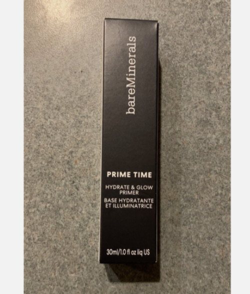 bareMinerals Prime Time Hydrate & Glow Primer-Full Size-Sealed Under Cap-New