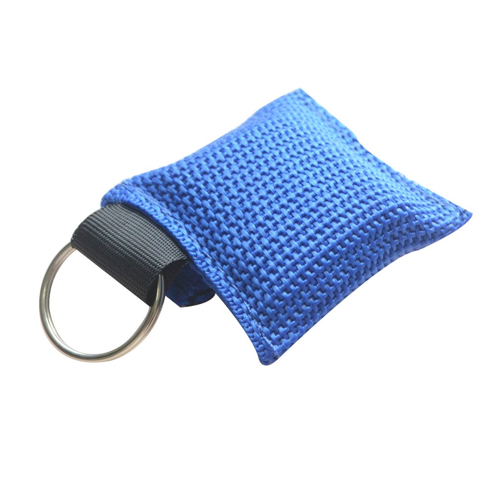 100 pcs CPR Printed Nylon Keychain Pouch first aid kit cpr CPR Face Shield