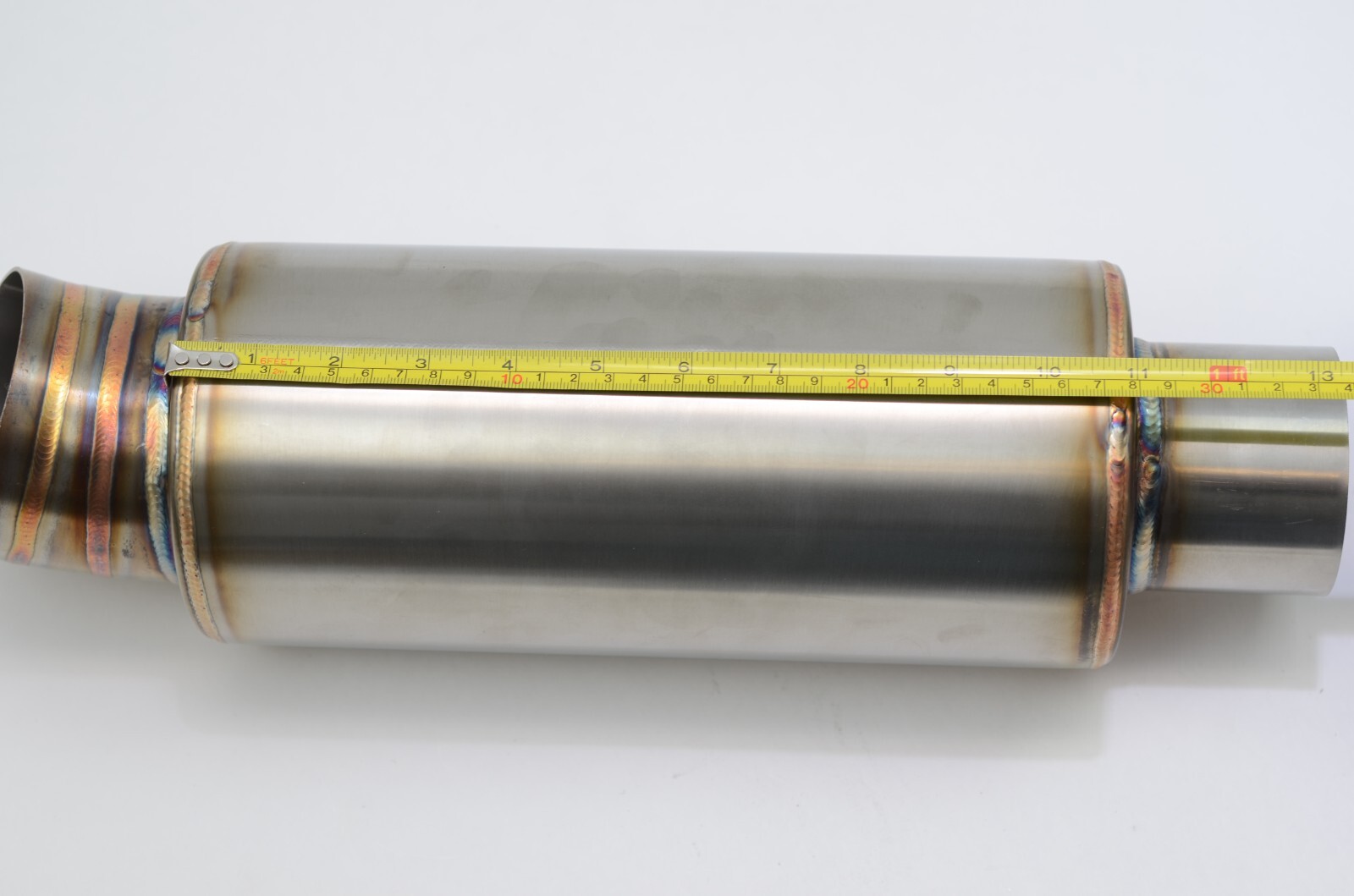 1320 Turn down dolphin muffler stainless steel universal 3" inlet 3.5" outlet