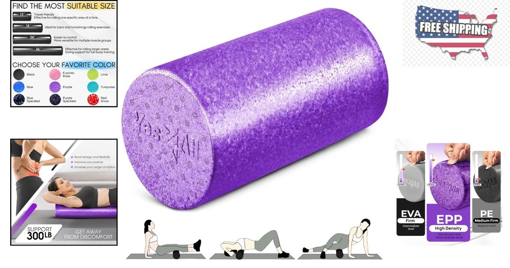 Ultra-Firm EPP Foam Roller for Flexibility & Mobility – Compact 12-Inch Design