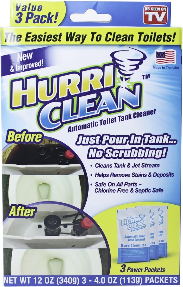 Hurriclean Automatic Toilet Tank Cleaner Value 3 Pack