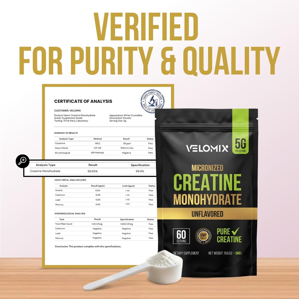 Micronized Creatine Monohydrate Powder - 100 Pure Creatine Powder Unflavored ...