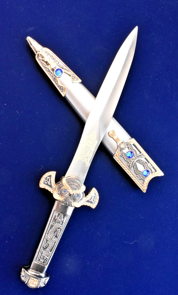 Gladiator Dagger with Sheath – Collectible Ornate Decorative Sword, 13.75”