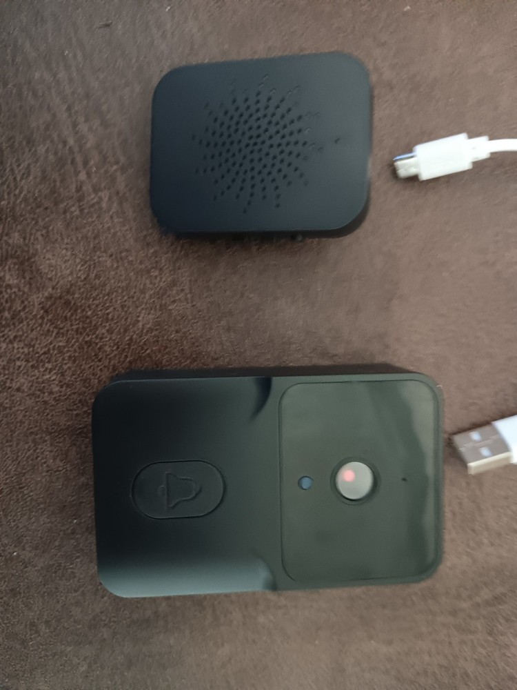 Tuya Smart Visual Doorbell Mini Size USB Plug In Device Black 2 Way Audio