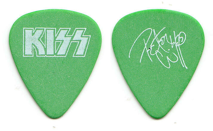 KISS Peter Criss Signature Light Green Guitar Pick - 2000 Farewell Tour