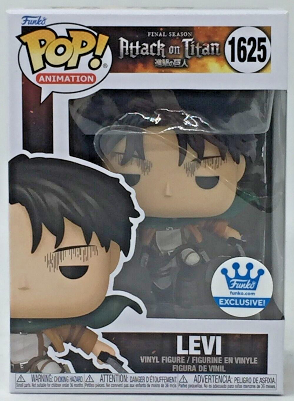 Funko Pop! Animation Attack on Titan Levi #1625 Funko Ex with Pop Protector