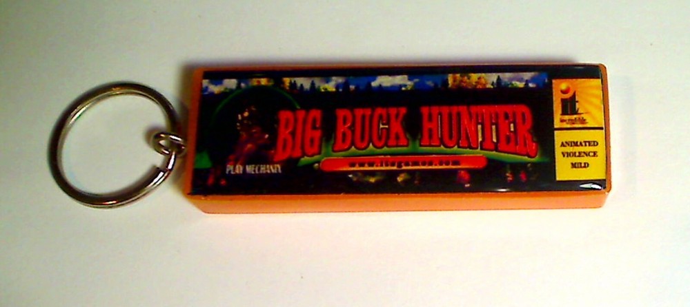 Big Buck Hunter Arcade Marquee Coin Door accessory Keychain
