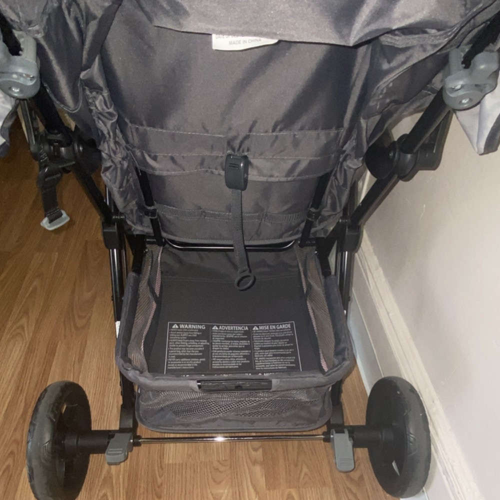 Baby Trend Single Stroller Gray Pink Cup Holder Canopy Adjustable Backrest