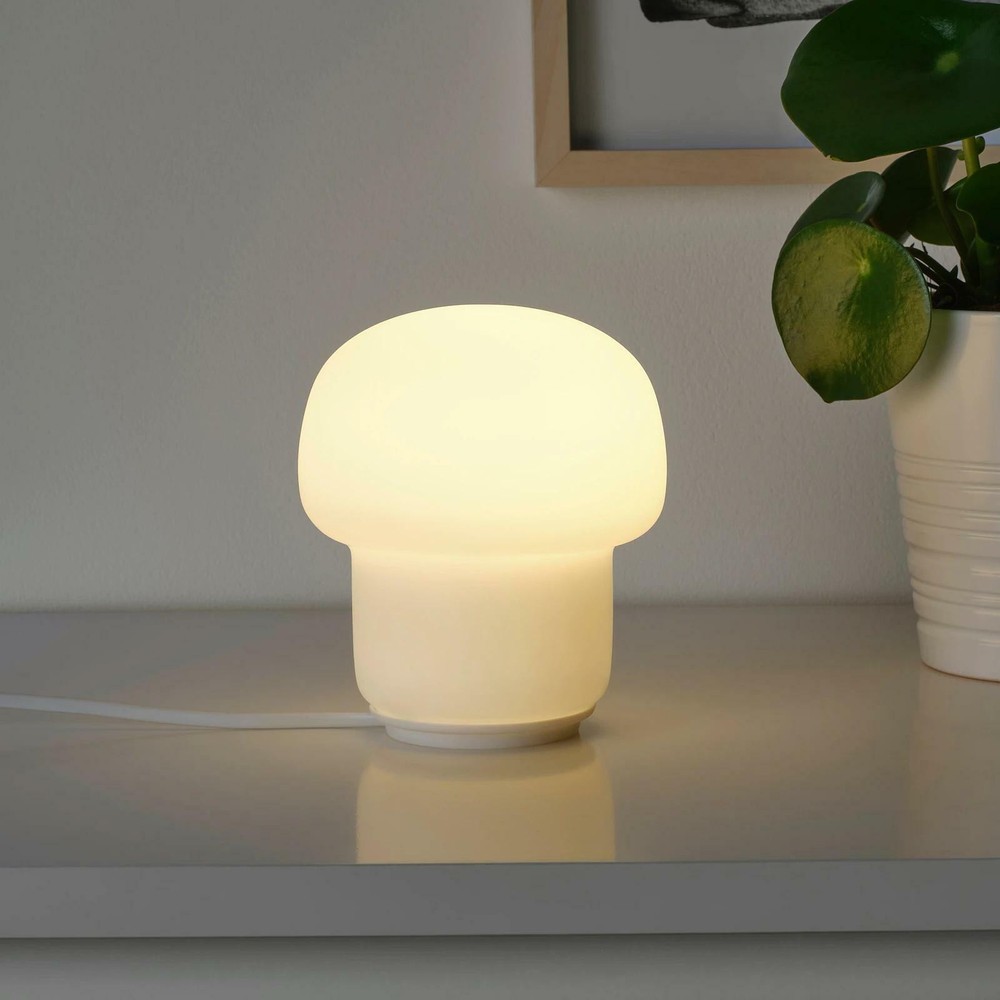 Ikea TOKABO Table lamp, glass opal