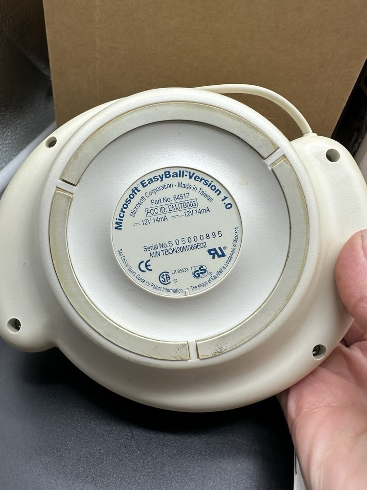 Microsoft Easyball Vintage Children’s Navigation Trackball PC Device-untested