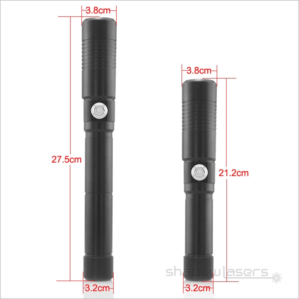Adjustable Focus Laser Pointer 520nm Visidle Beam Light Flashlight+Case US