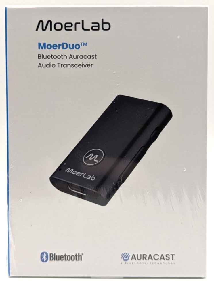 MoerLab MoerDuo Bluetooth Auracast Audio Transceiver - Transmits and Receives