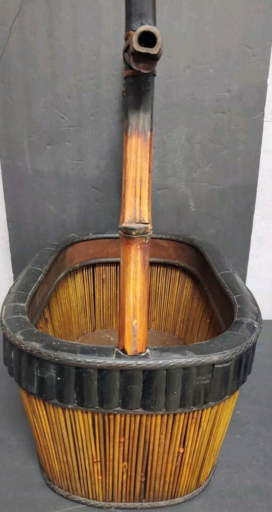 Vintage Oval Shaped Bamboo Basket