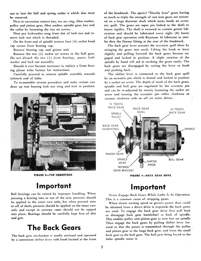 Logan 14" Lathe Model 6560 Instruction Operators Manual #1520