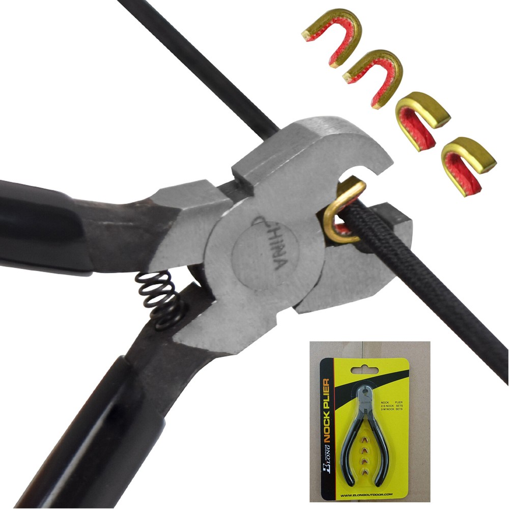 1x Archery Nock Pliers Set + 4xString Nocking Points +1x Bow T Square US Stock