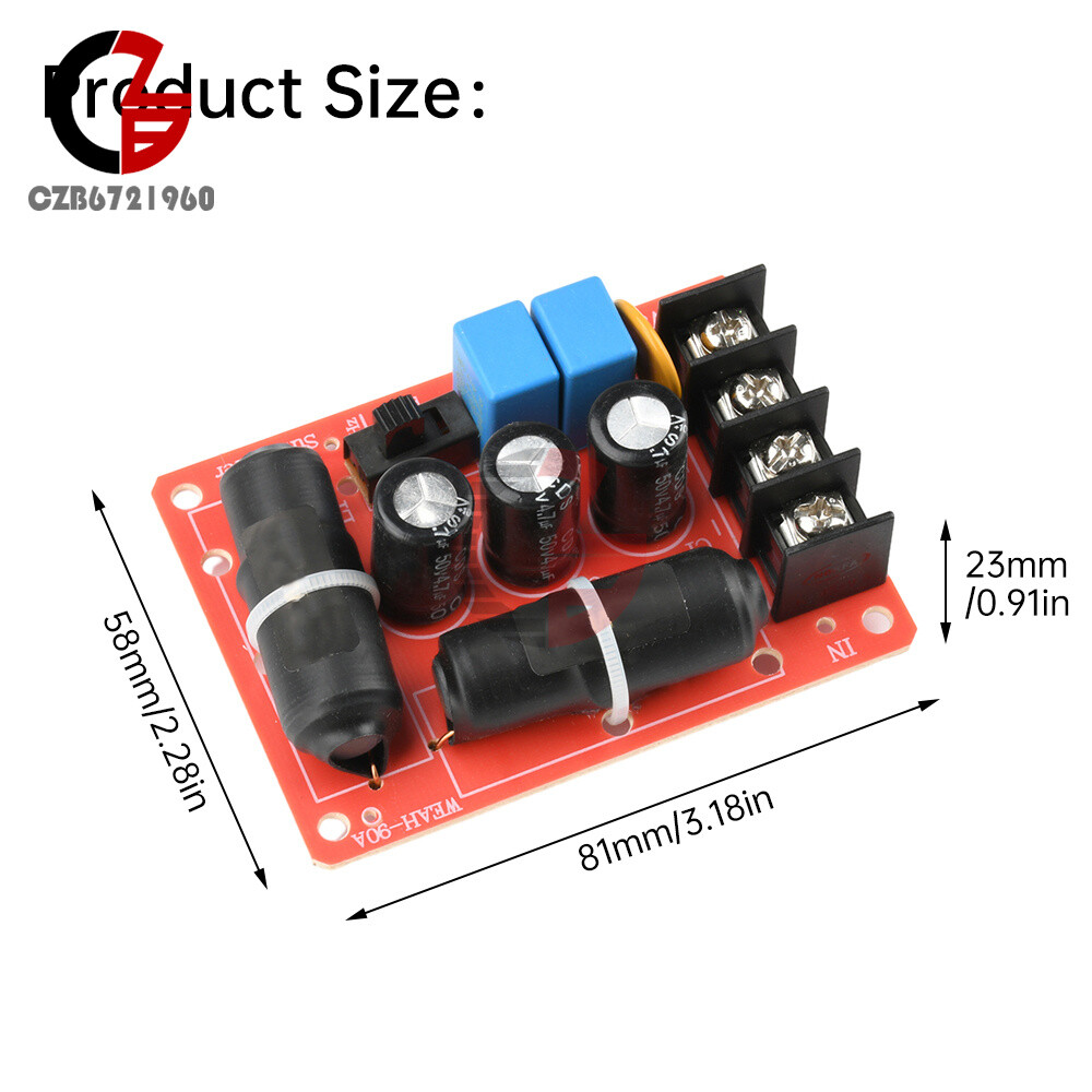 200W High Power Speaker Frequency Divider Subwoofer 2 Way Audio Crossover DIY
