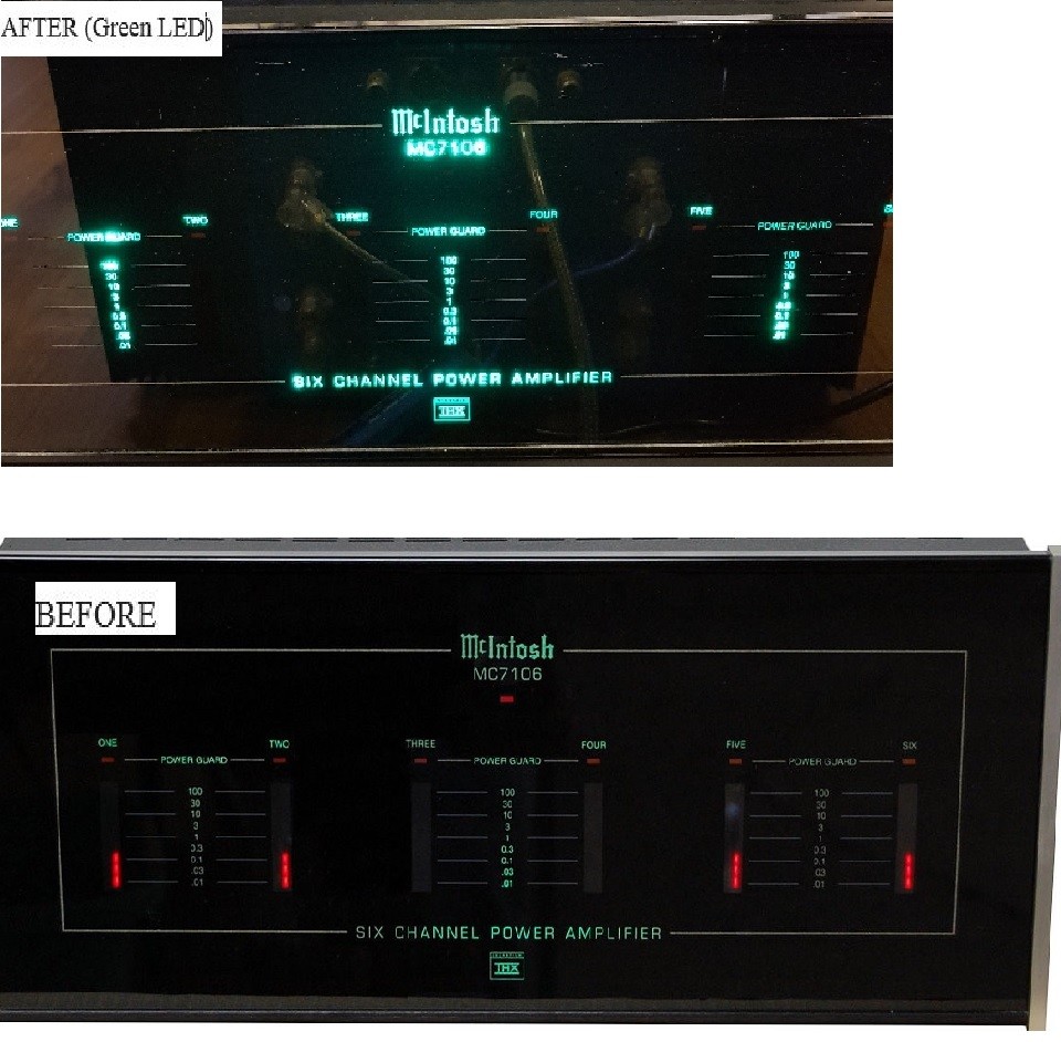 McIntosh MC7106 Lamps Kit LED Bulbs Lights replacement with INSTRUCTIONS